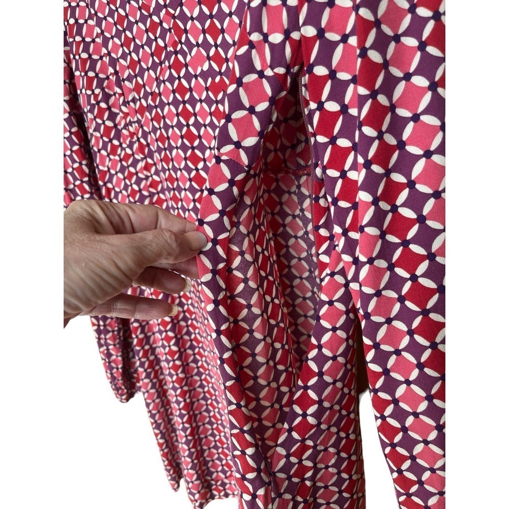 Boden Dress, Multicolored, Long Sleeve, 100% Viscose, Size 14 - Picture 5 of 5